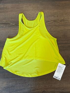 Women Lululemon Lightweight Training  Racerback Tank Top Yellow Serpentine Sz 6